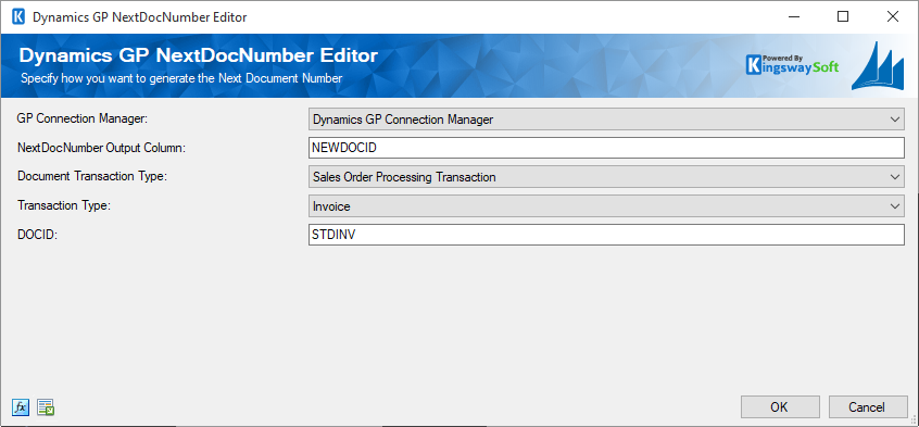 GP NextDoc Number Editor